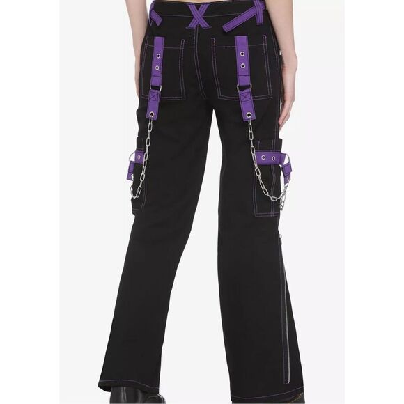 Tripp Black & Purple Street Pants Black/Purple Plus Size 17/38” Nwot - Picture 10 of 10